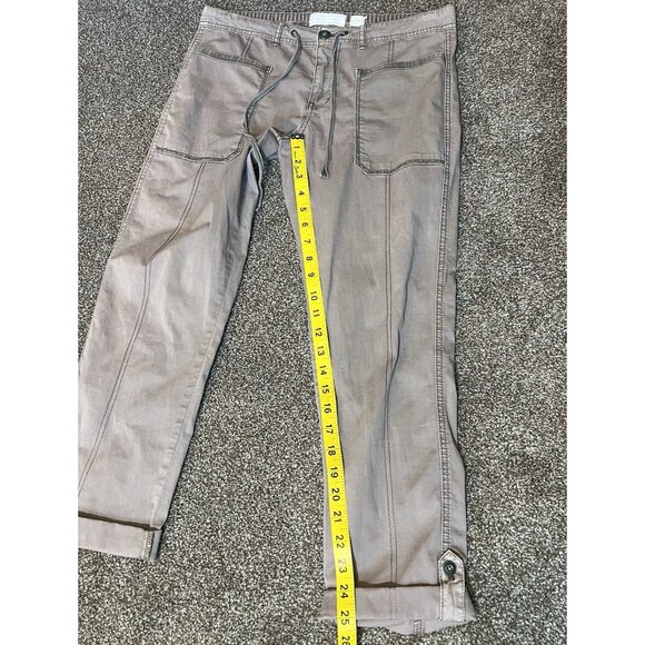 Anthropologie Hei Hei Women’s Pants Size 28 Brown Zipper Stretch Pockets - Picture 7 of 15
